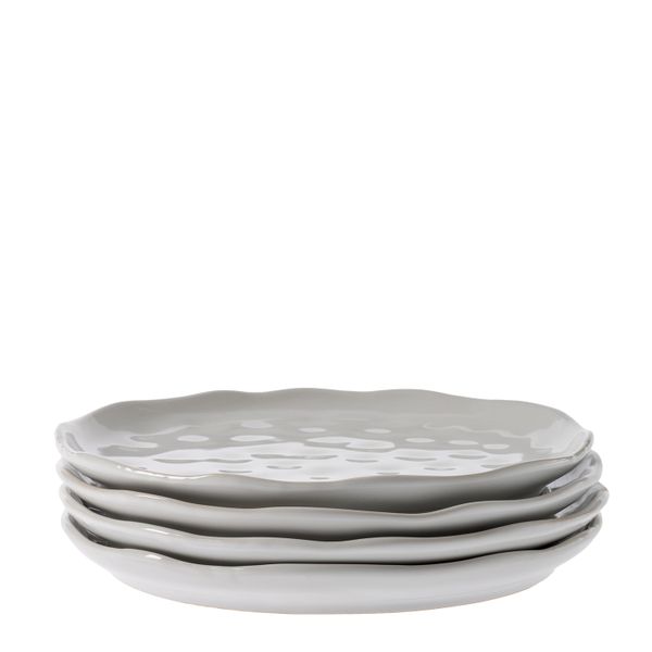 George &amp; Mason - Dina Side Plate 21.5x2cm 4pk - White