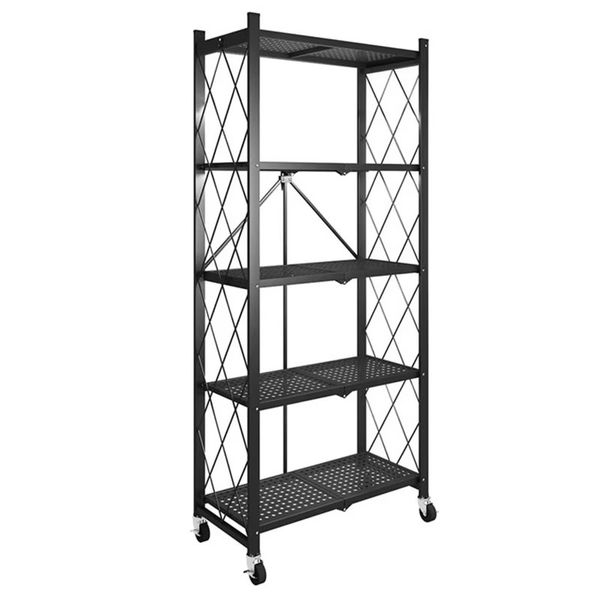 5-Layer Foldable Steel Metal Rack Organizer - Storage Shelves