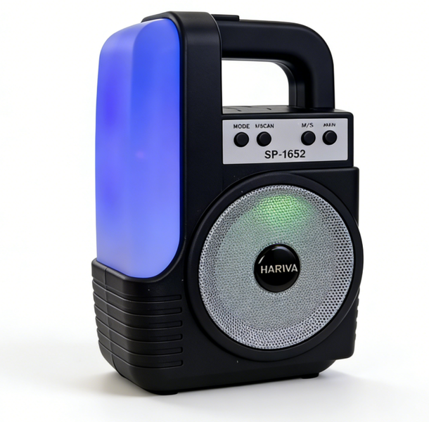 Portable Bluetooth Speaker with Large Rainbow LED Mood Light,FM Radio &amp; USB