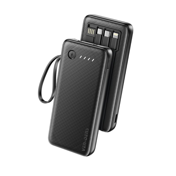 VEN-DENS PB VD-PB059 20000mAh Power Bank with Built-in Cables