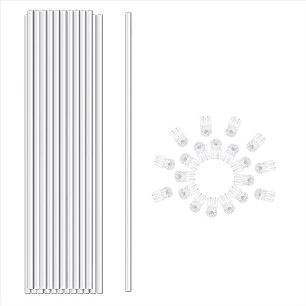 20PCS Plant Support Stakes,16In Garden Single Stem Stakes for Indoor
