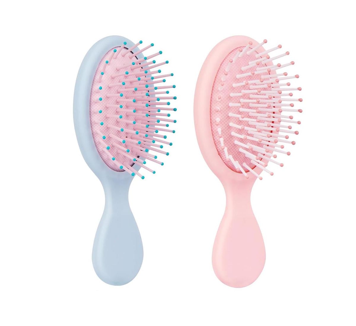 2 Piece Mini Wet Hair Brush, Travel Detangling Brush, for Most Hair Types