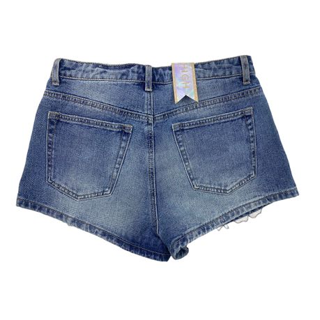 Lace Roses Ladies High Waist Petite Denim Shorts