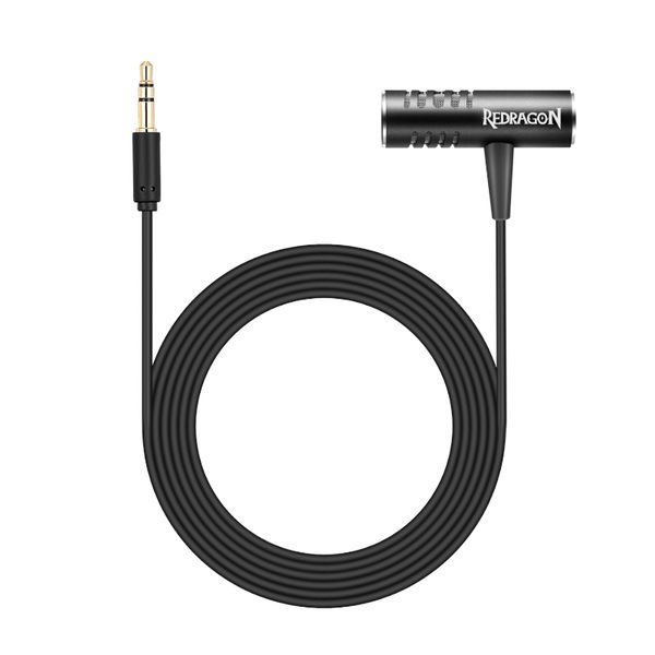 Redragon LAVALIER 3.5mm AUX Clip-on Gaming Mic - Black