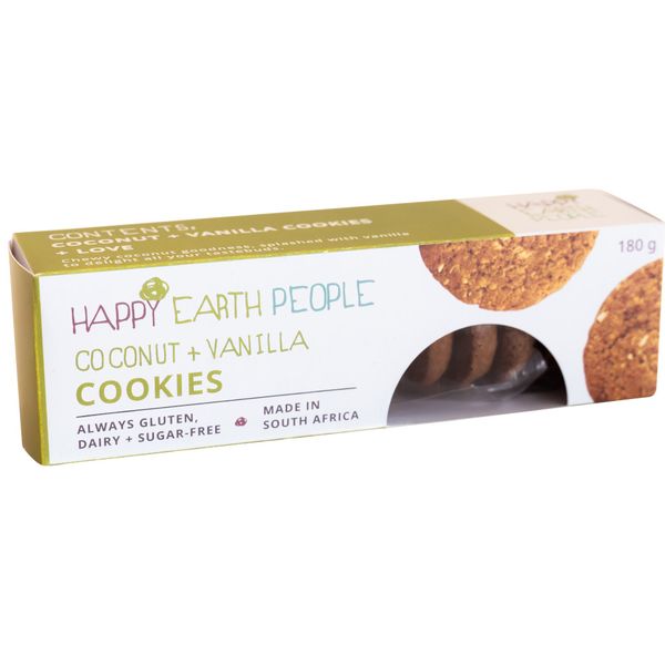 Happy Earth People Coconut + Vanilla Cookies 180g