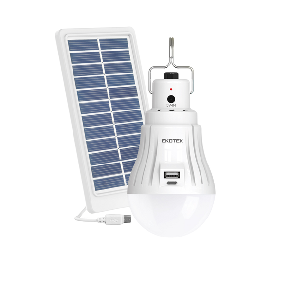 EkoTek One Plus-Light Bulb with Solar Panel