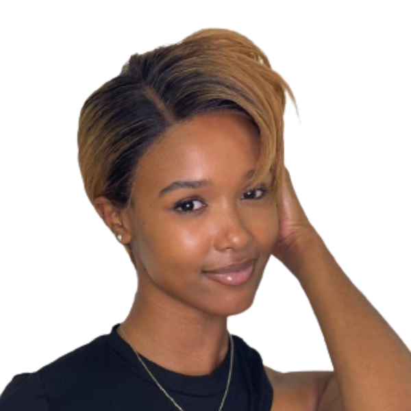 Brazilian Pixie Hair Cut Wig, T-Part Frontal Hair Wig.