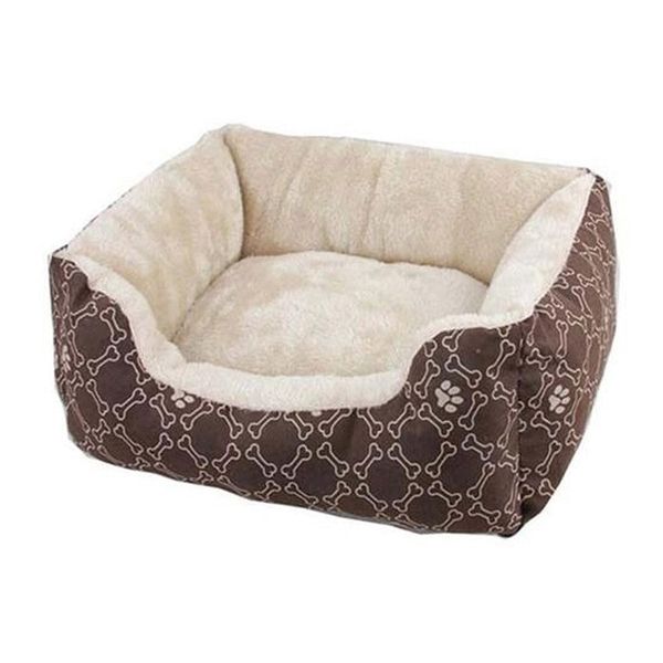 Pawise - Coffee Square Dog Bed - Medium (56cm/22inch)