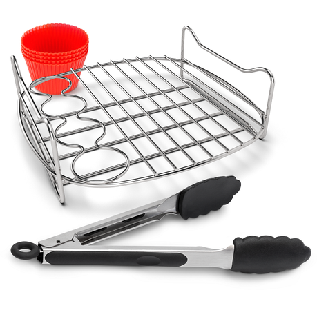 Snack Master Accessory Kit with Snack Cover and Silicone Tongs for Philips Airfryer XXL Models