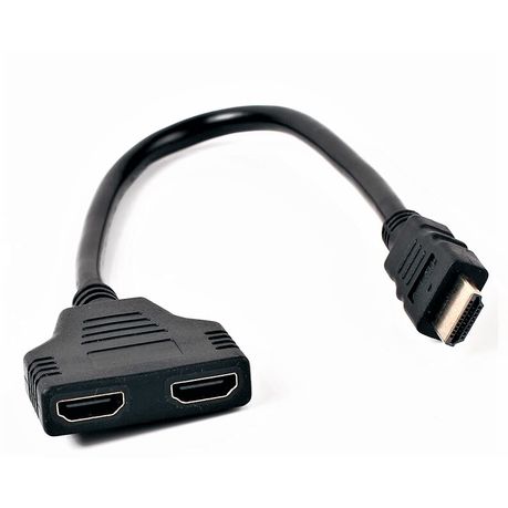 HDMI Splitter Adapter Cable 1 in 2 Out HDMI Male to Dual HDMI Female 1 to 2  Way Cable Adapter Converter 1080P HD HDMI Cable 