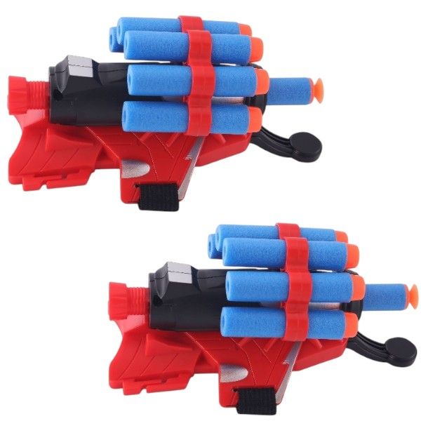 2 Piece - Cosplay Hero Foam Dart Launcher With 30 Darts Red