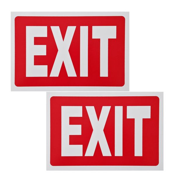 Home Smartsign Safety Standard Exit Sign Warning Set Of 2 -25cm