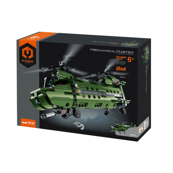 2 in 1 Military Helicopter Construction Set - 393 pieces, by iM.Master