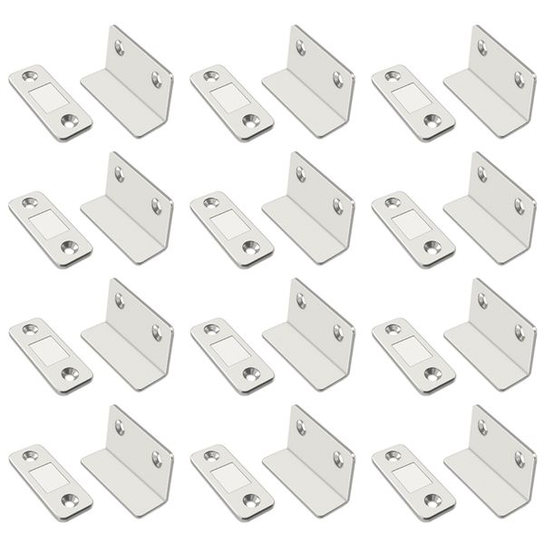 12 Pack Alloy Magnetic Door Catches Latc, Invisible Strong Adhesion