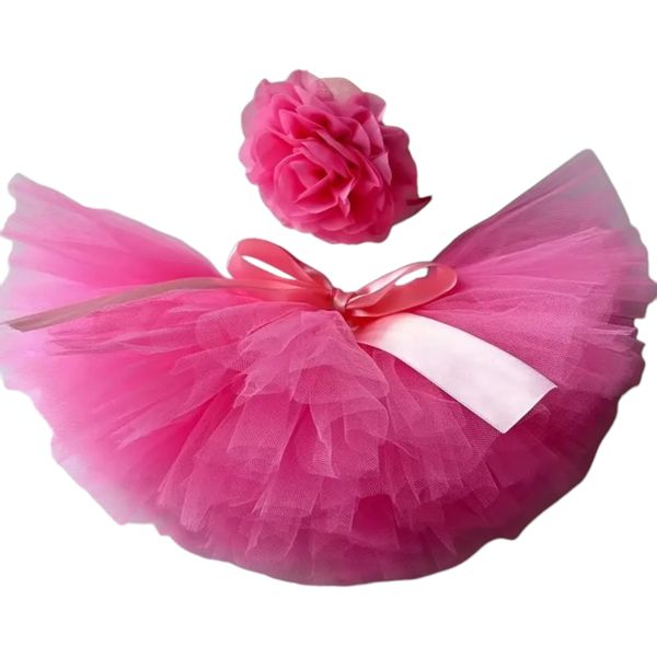 Blertsie Newborn Photography Outfit - Rose Red Ballet Tutu Set