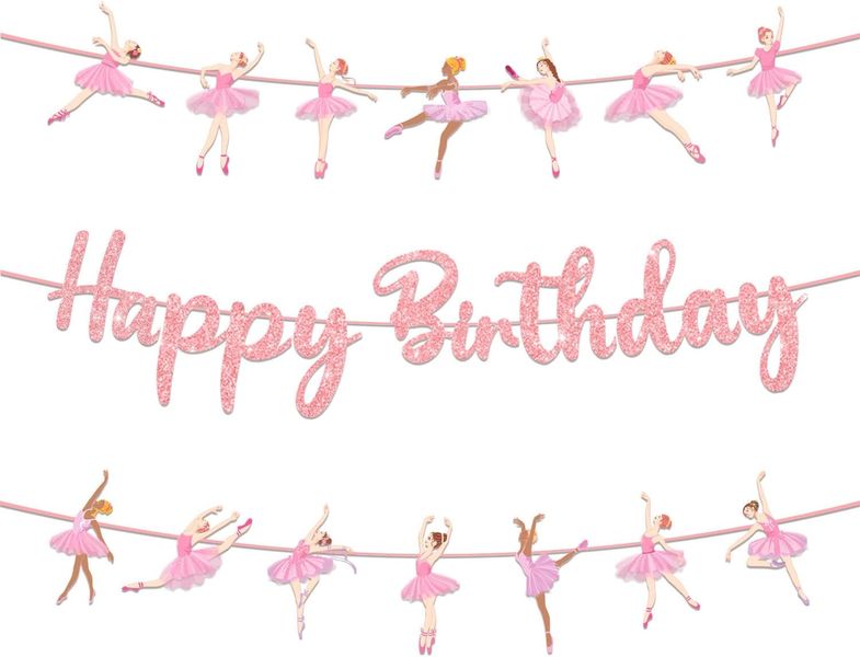 Happy Birthday Ballet Banner