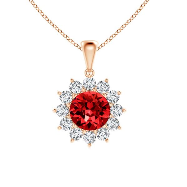 Stella Luna Mia Necklace- made with Swarovski Ruby Crystal