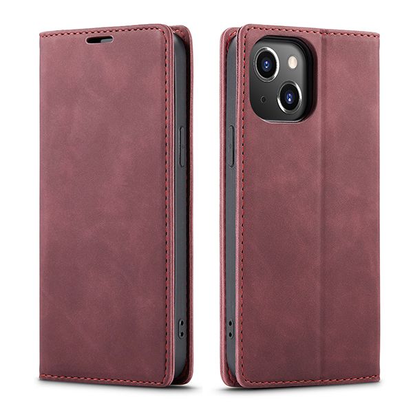 Magnetic Wallet Phone Case Compatible with Apple iPhone 15