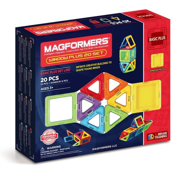 Magformers Magnetic Building Set: Windows Plus 20 Piece Set