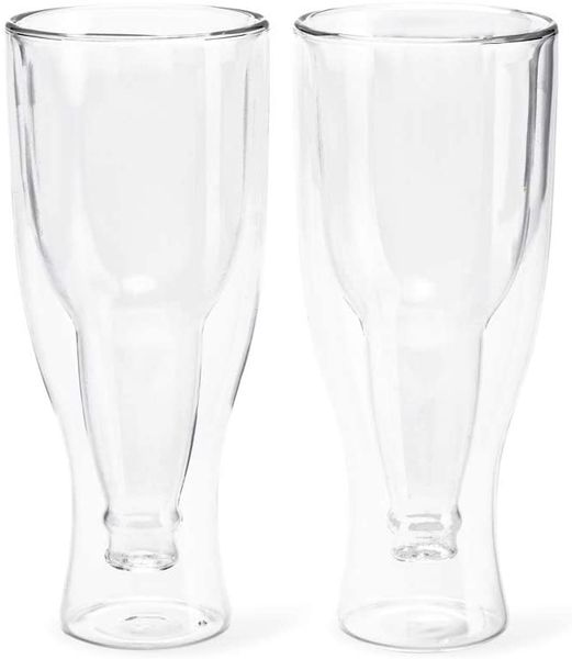 Double Walled Beer Glass - Set of 2 - 250ml - Gravity