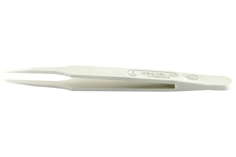 Ideal-Tek (702A.DG) Tweezer, Component Positioning, Bent, Round, POM