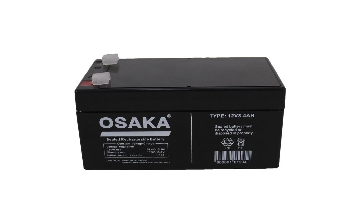 12V 3.4AH Osaka Sealed Rechargeable Battery