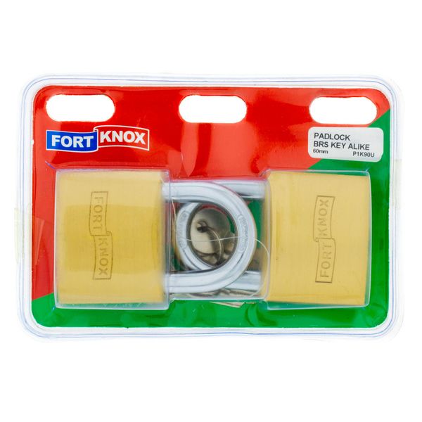 FORT KNOX Padlocks Brass Keyed Alike 60mm Q:1 P1K90U