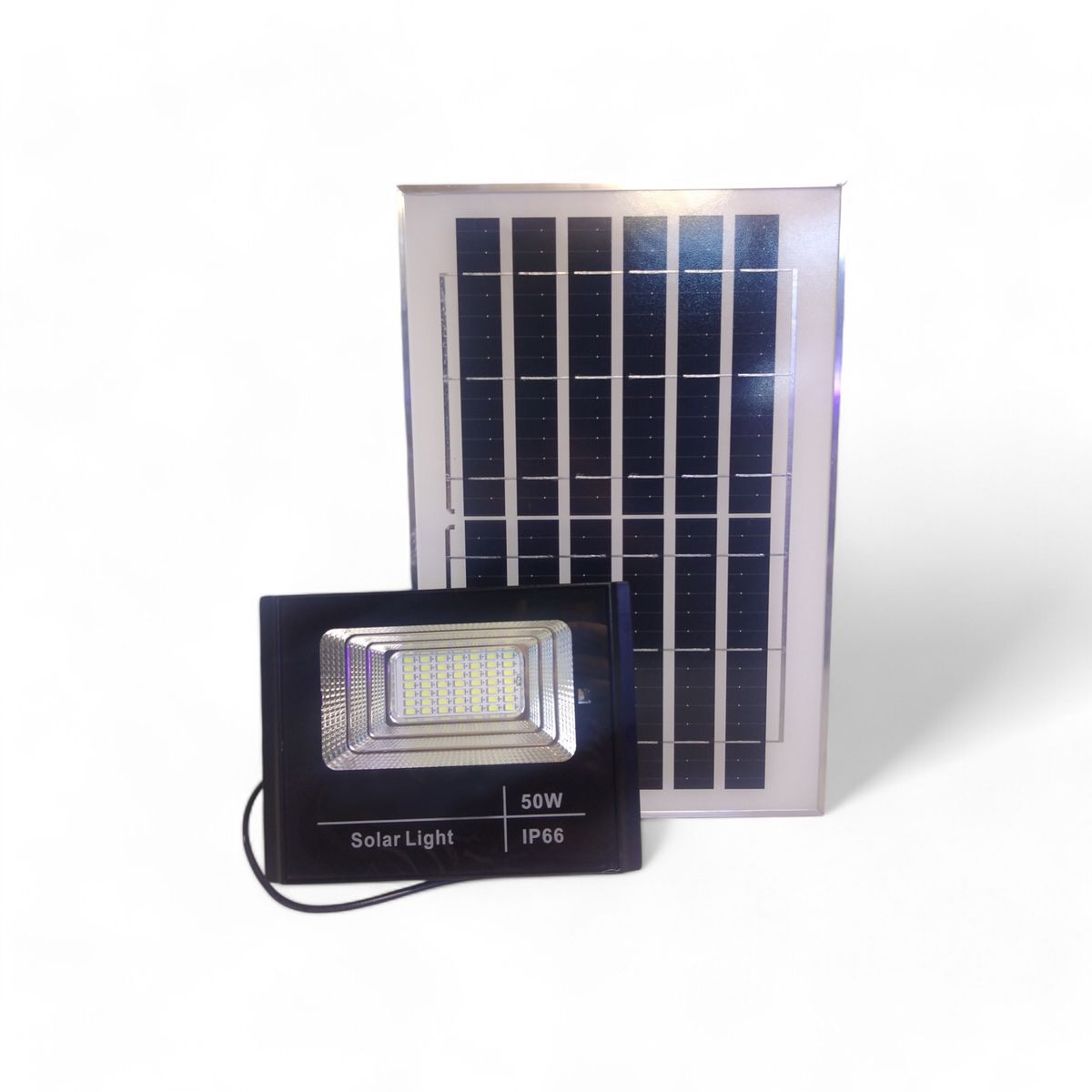 50W LED Solar Flood Light with Remote Control & Solar Panel