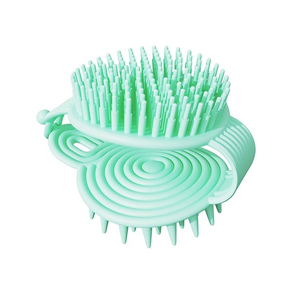 2 in 1 Silicone Scrub Brush Scalp Massager Shampoo Brush