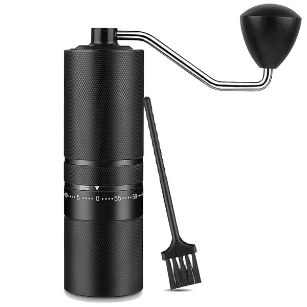 Manual Coffee Grinder with 60 Adjustable Speed Coarse Portable Coffee Mill