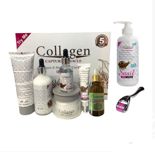 Collagen Capture Miracle Skin Care Series, Lotion Derma Roller &amp; Carrot Oil
