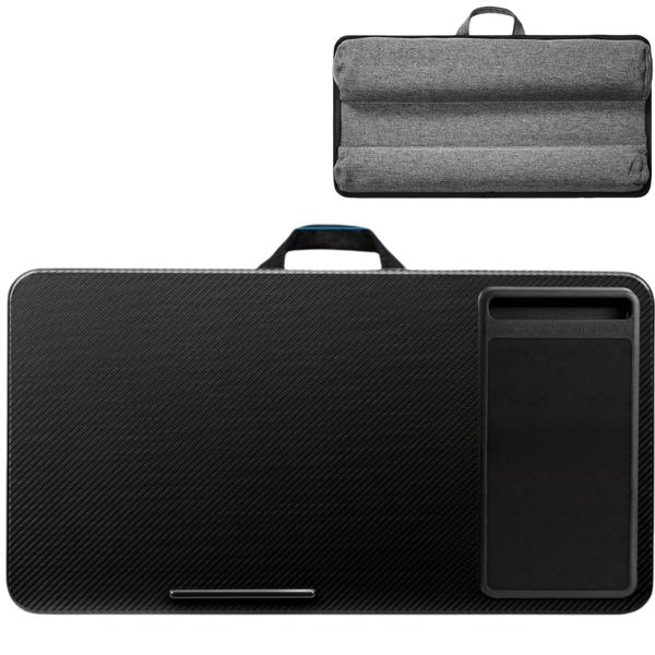 Home Office Lap Desk With Device Ledge Mouse Pad &amp; Phone Holder