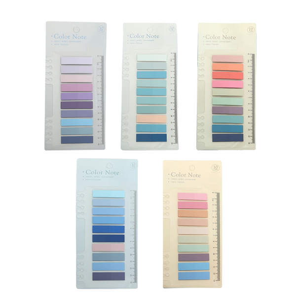 Set of 5 Craft Stationery Ruler Colour Index Memo Pad Sticky Notes 1000 Pcs