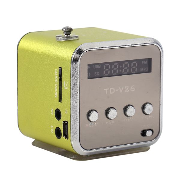 Music Player Portable FM Radio PC Fashion Support TF Card and U Disk Green