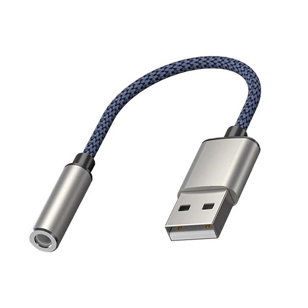 OTG adapter for computer USB to 3.5 AUX headphone adapter, HiFi audio cable