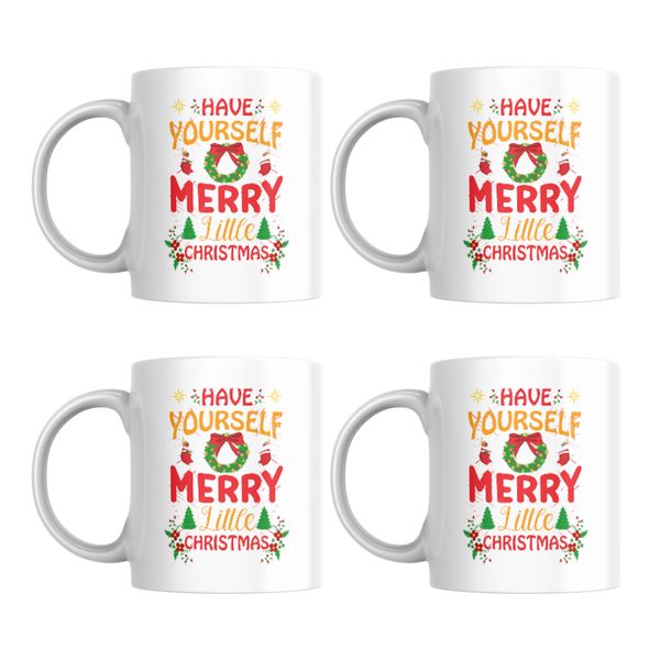 Have Yourself A Merry Little Christmas Mistletoe Mug and Coaster