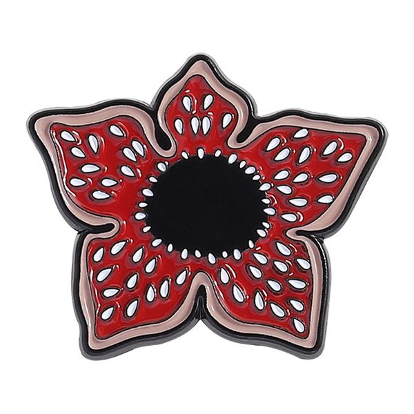 Red Petal Flower Brooch image