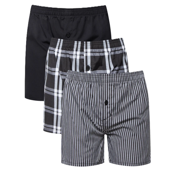 Boys' Grace Pack Boxers - Multi-Black - 3 Pack