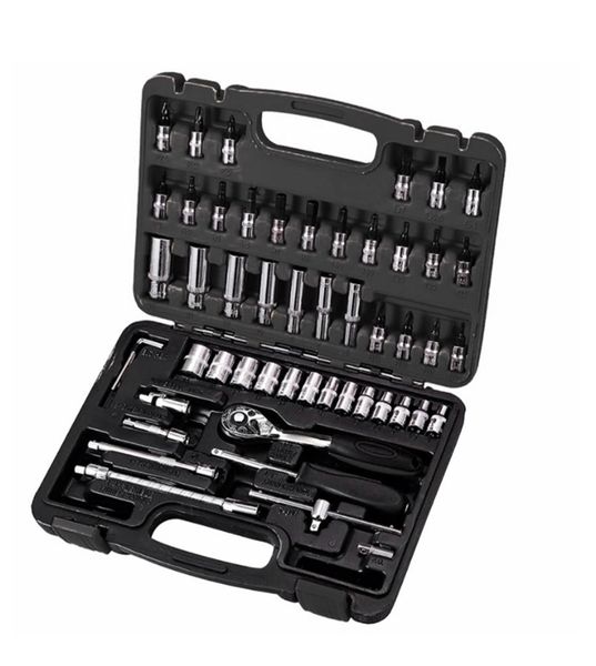 HandTool Sets -Potable Box-Multi purpose usage Sockets,Spanner Tool-56Pcs