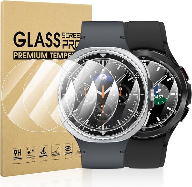 4Pack Glass Screen Protector Compatible with Galaxy Watch 8/4 Classic 46mm