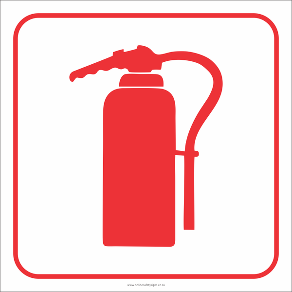 Online Safety Signs - Fire Extinguisher - Sticker Only - 190mm x 190mm