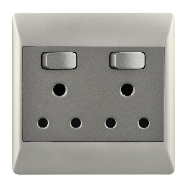 Bright Star 16 Amp Double Plug Socket - 4x4 - Grey or White