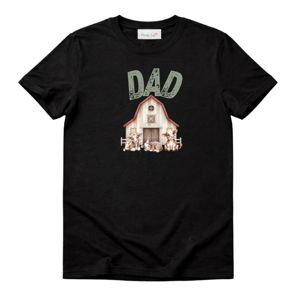Baby &amp; Dad -Short Sleeve Tshirt -Eng-Farmer Pink