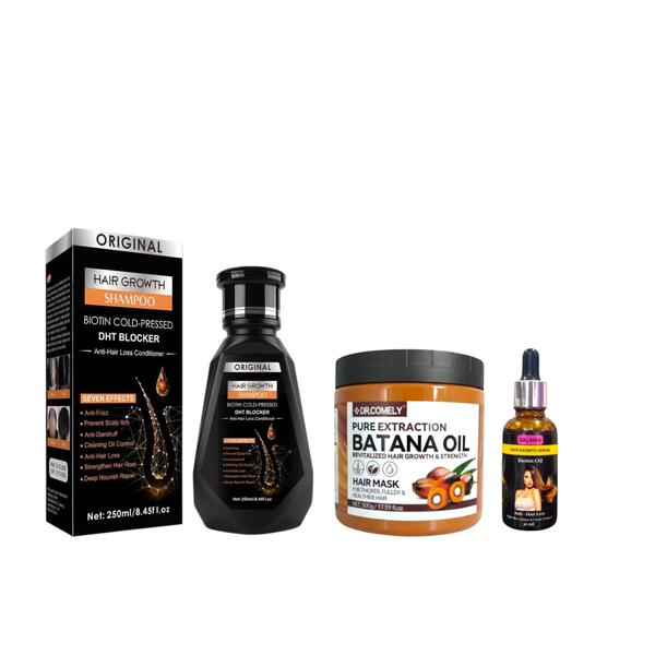 Biotin Hair growth Shampoo &amp; Oil Plus Batana oil Hair Mask