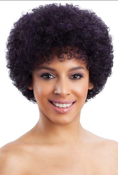 Fluffy Kinky Curly Wig For women 1B