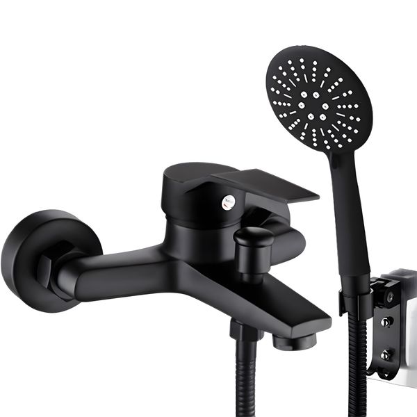 Wall Mounted Bathtub Faucet with Handheld Sprayer Single Handle Mixer Tap