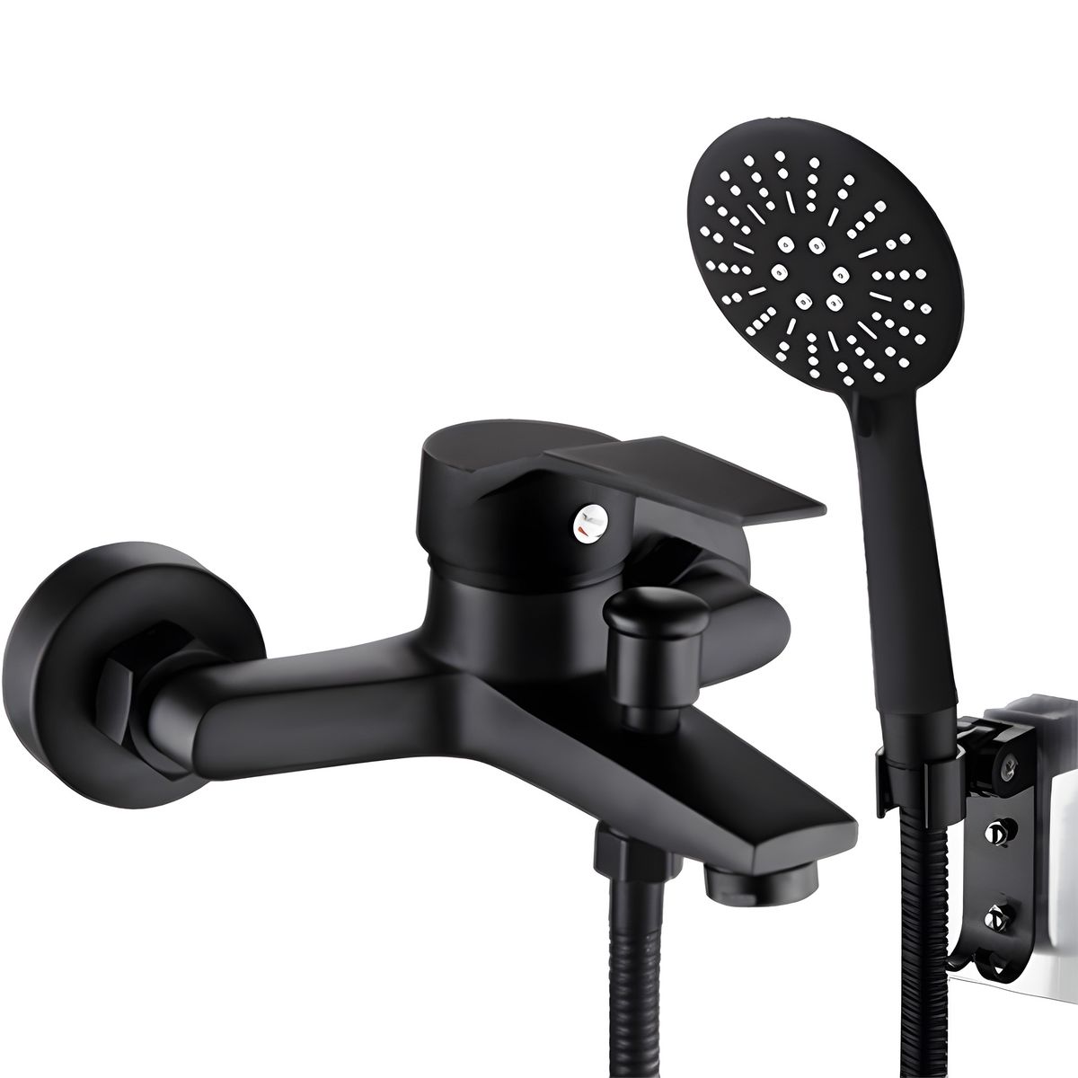 Wall Mounted Bathtub Faucet with Handheld Sprayer Single Handle Mixer Tap