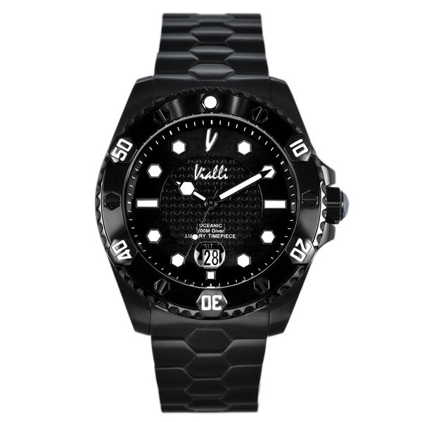 Vialli Black Black Metal Wristwatch