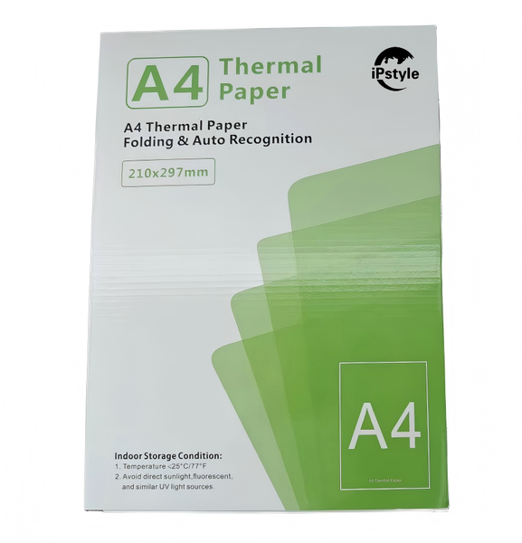 IPSTYLE Thermal Printer Paper A4 Portable Thermal Printer Paper 100Sheets