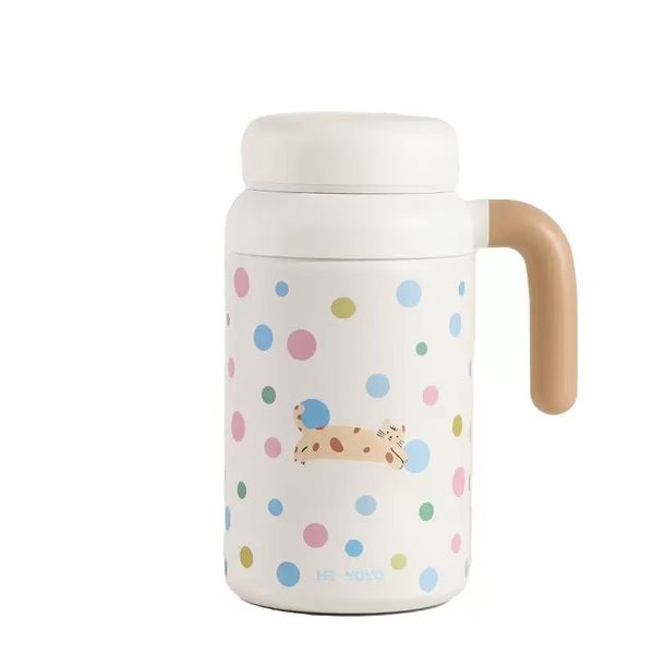700ml Dot Cat Thermal Cup - 316 Stainless Steel with Handle - Office